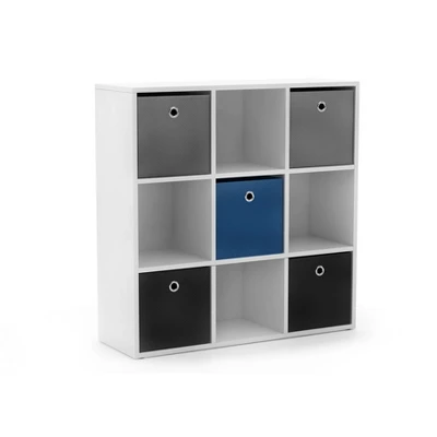 7.5" Utility Bookcase With 5 Fabric Bins - Buylateral - Image 3