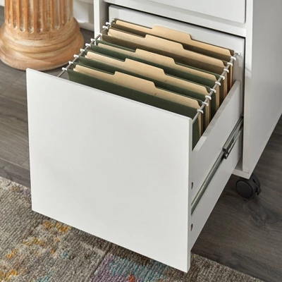 Wenz 2 Drawer Contemporary File Cabinet White - Buylateral - Image 3