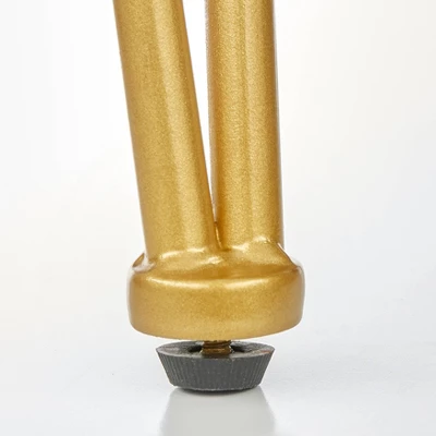 Set Of 2 30" Mazzini Faux Leather And Metal Counter Height Barstools White/Gold - Buylateral - Image 4