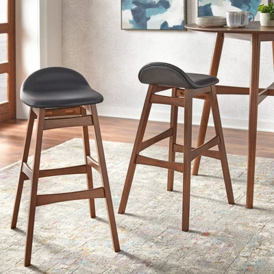 Set Of 2 30" Mid-Century Modern Barstools - Buylateral
