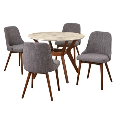 5pc Saville Dining Set Gray - Buylateral - Image 6