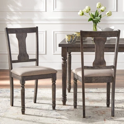5pc Burntwood Dining Set Gray - Buylateral - Image 3