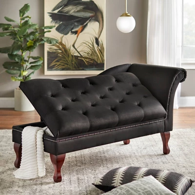 Storage Chaise Black - Buylateral