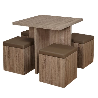 5pc Howard Dining Set With Storage Ottoman - Buylateral - Image 8