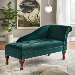 Storage Chaise Emerald Green - Buylateral