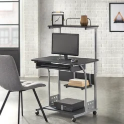 Mobile Computer Tower With Shelf - Buylateral