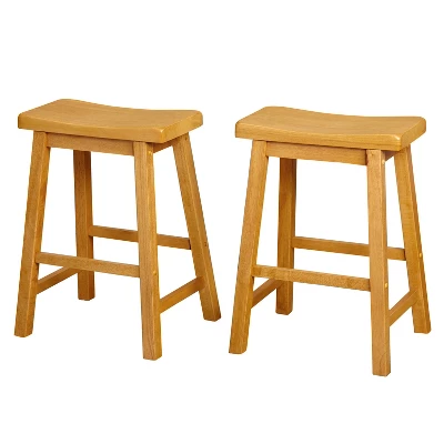 Set Of 2 24" Belfast Saddle Stools - Buylateral - Image 6