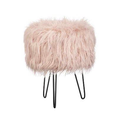 Patrice Faux Fur Stool - Buylateral - Image 4