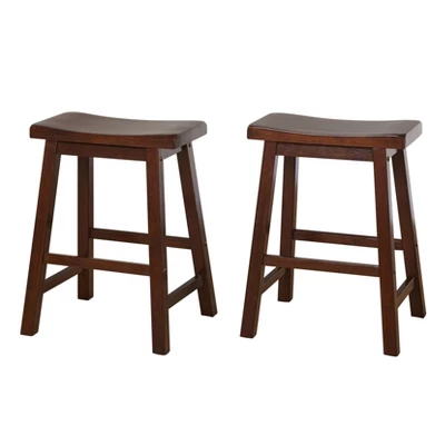 Set Of 2 24" Belfast Saddle Stools - Buylateral - Image 5