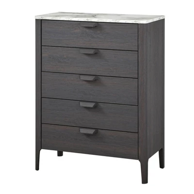 Keely 5 Drawer Chest Charcoal Gray - Buylateral - Image 2