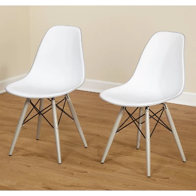 Set Of 2 Elba Dining Chairs White/Gray - Buylateral - Image 2