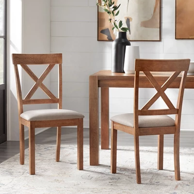 Set Of 2 Verdon Dining Chairs Driftwood - Buylateral