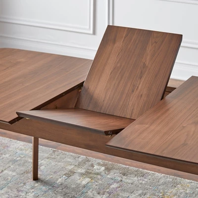 7pc Wave Rectangular Dining Set Walnut/Blue - Buylateral - Image 9