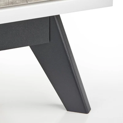 Crislana Mid-Century Modern 6 Drawer Dresser Gray/White - Buylateral - Image 5