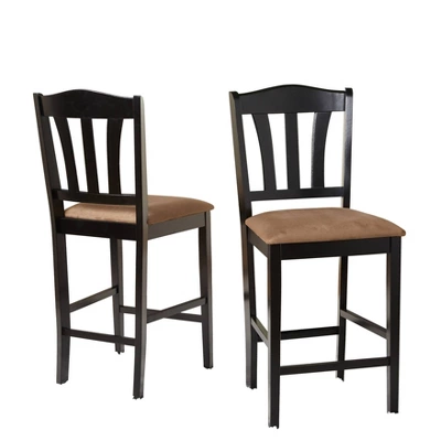 3pc Contemporary Tribeca Counter Height Dining Set Black/Camel Brown - Buylateral - Image 2