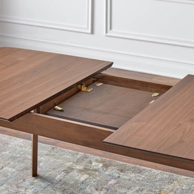 Wave Rectangular Butterfly Dining Table Walnut - Buylateral - Image 6