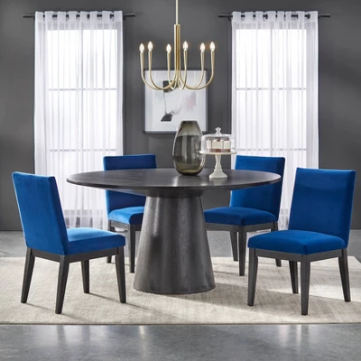 5Pc North Bay Round Dining Set Navy - Buylateral
